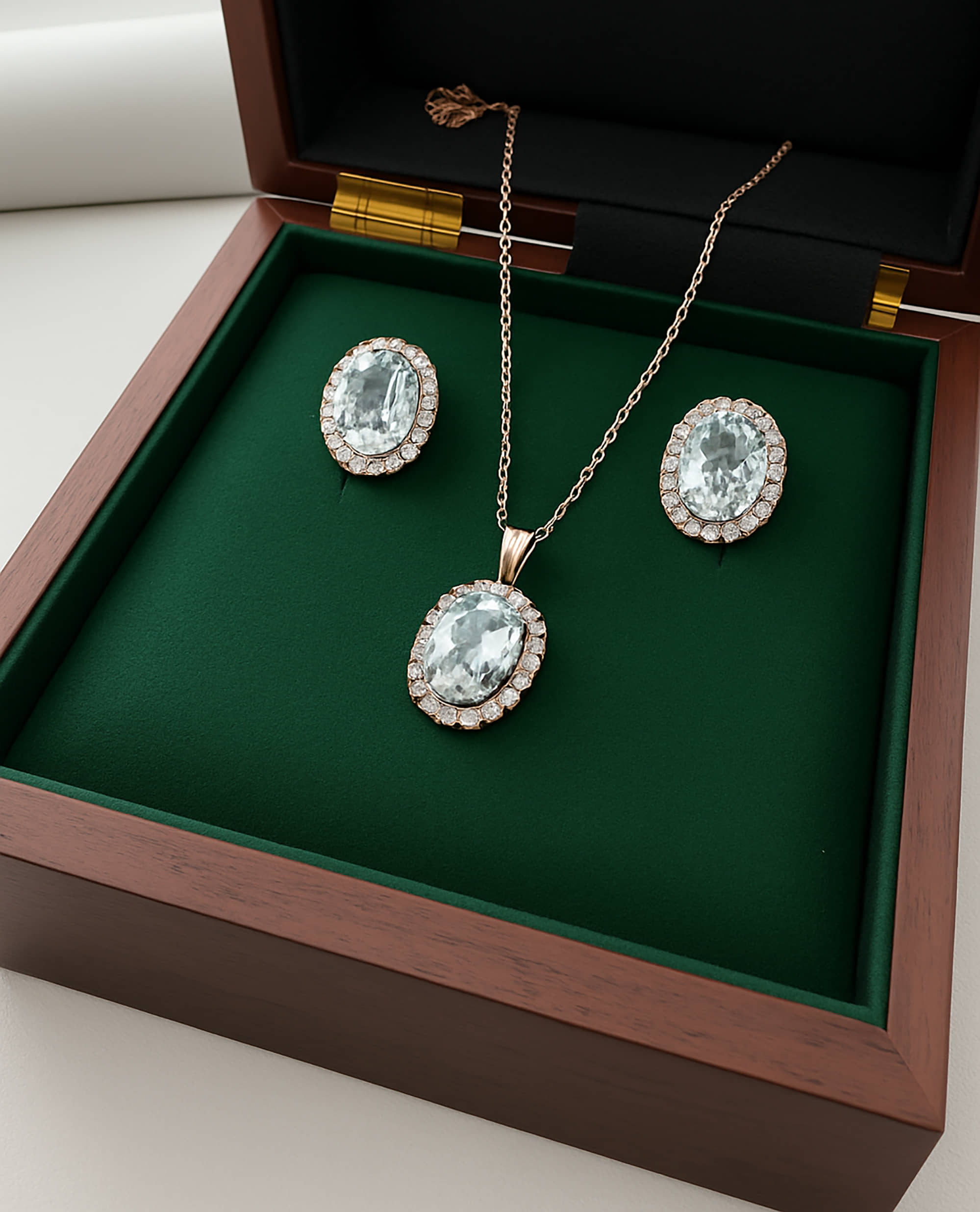 RANEM Rose Gold Pendant set ( Pack of 1 )