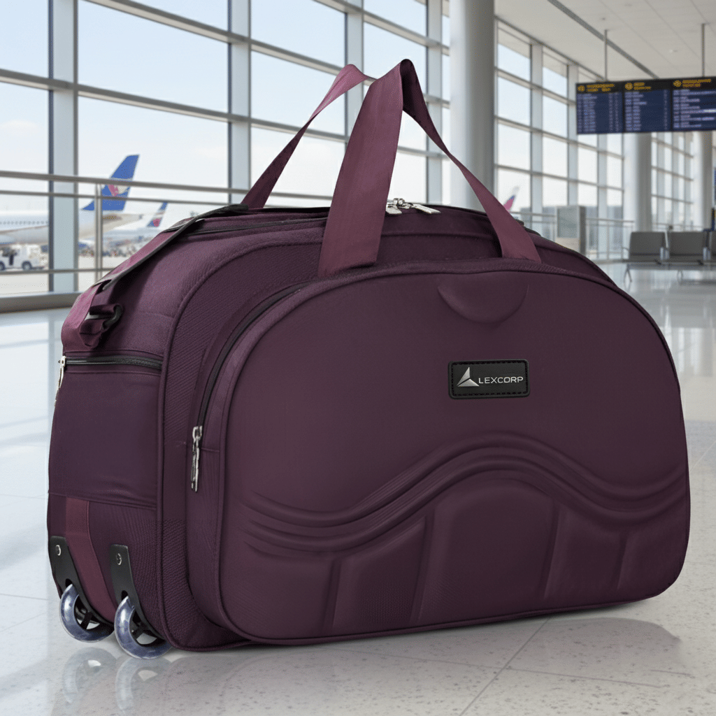 LEXCORP 55 Ltrs Purple Polyester Duffle Bag