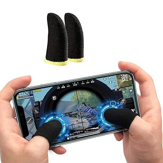 Multi Deal  Pubg Anti-Slip Thumb Sleeve, Slip-Proof Sweat-Proof Professional Touch Screen Thumbs Finger Sleeve for Pubg 2 pairs