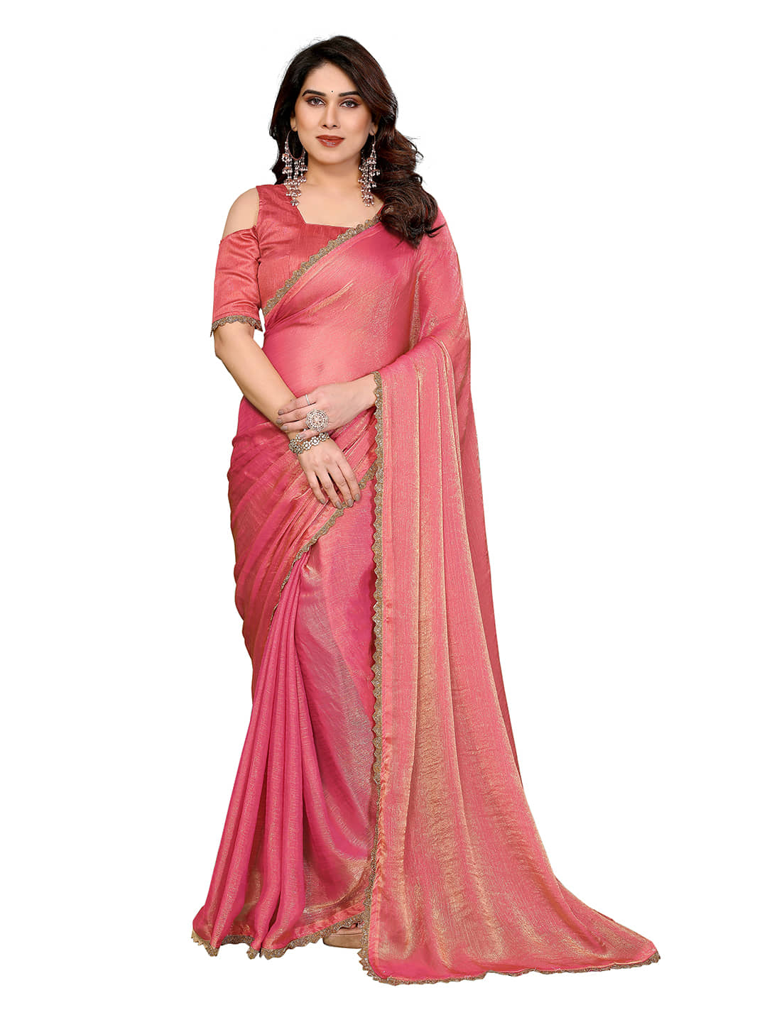 Kashvi Sarees Tissue Solid Regular Saree With Unstitched Blouse Piece ( Blue ) - Sarees | Buy online on ZillyBuy