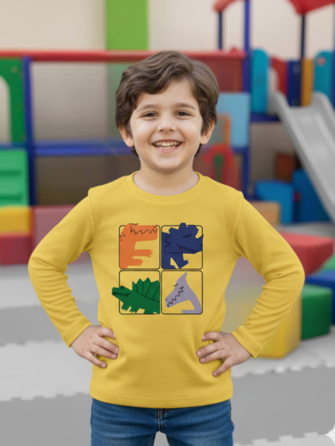 Rigo Pack of 1 Boys & Girls Cotton T-Shirt ( Light Yellow )