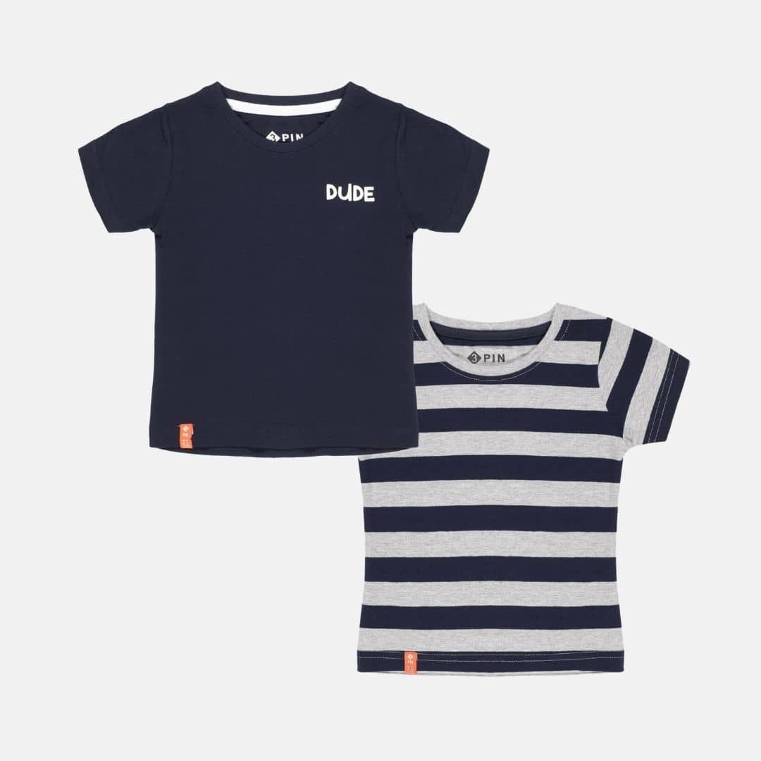 3PIN Pack of 2 Boys & Girls Cotton T-Shirt ( Multicolor )