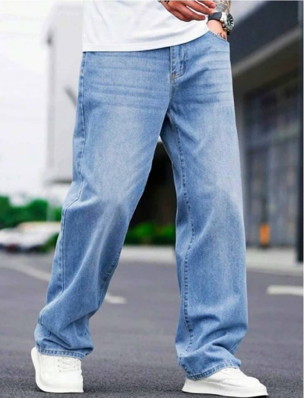 GF Straight Fit Solid Men's High-Rise Jeans - Light Blue - Jeans | Buy online on ZillyBuy