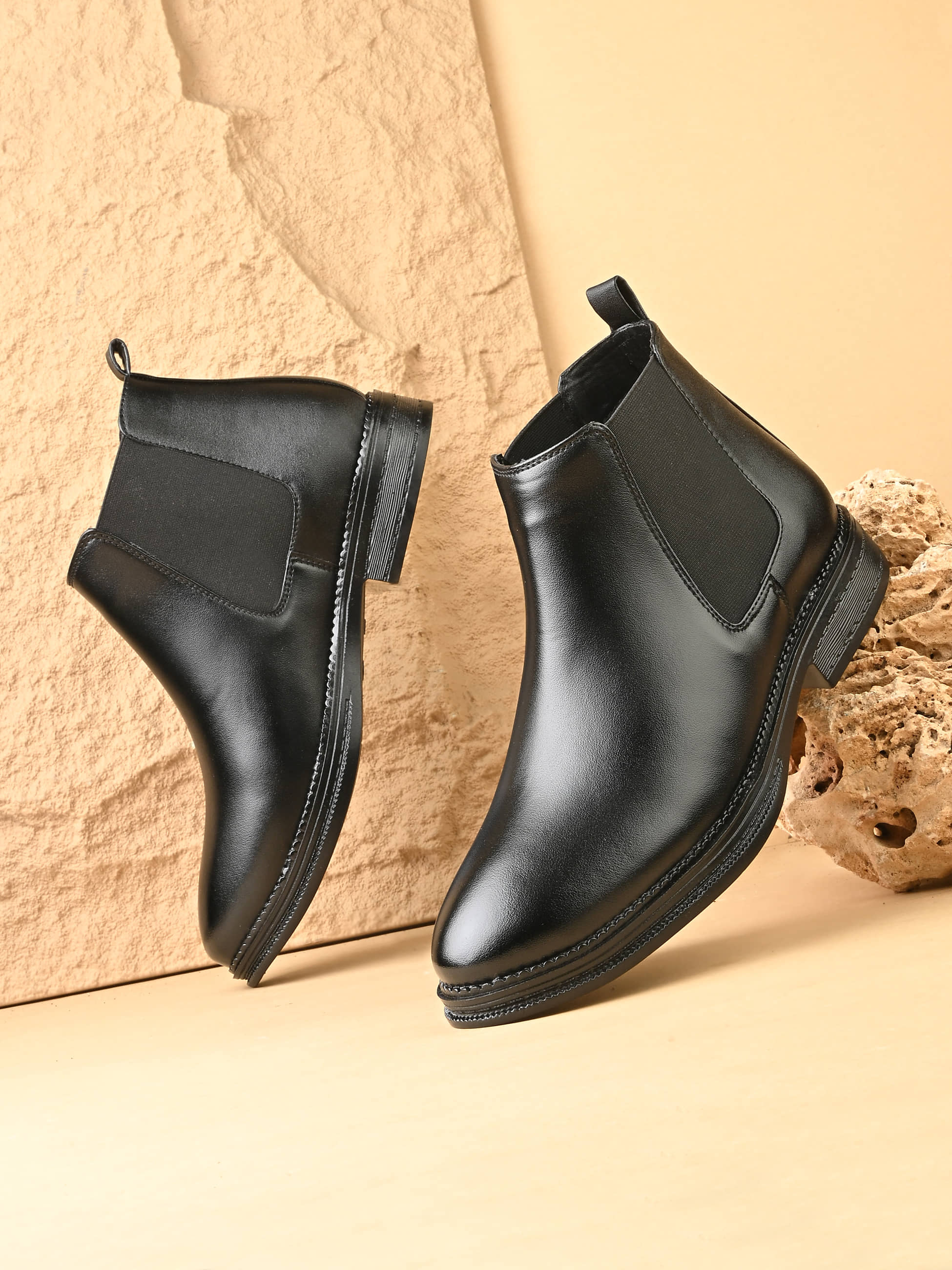 NAAL Black Men's Chelsea Boots