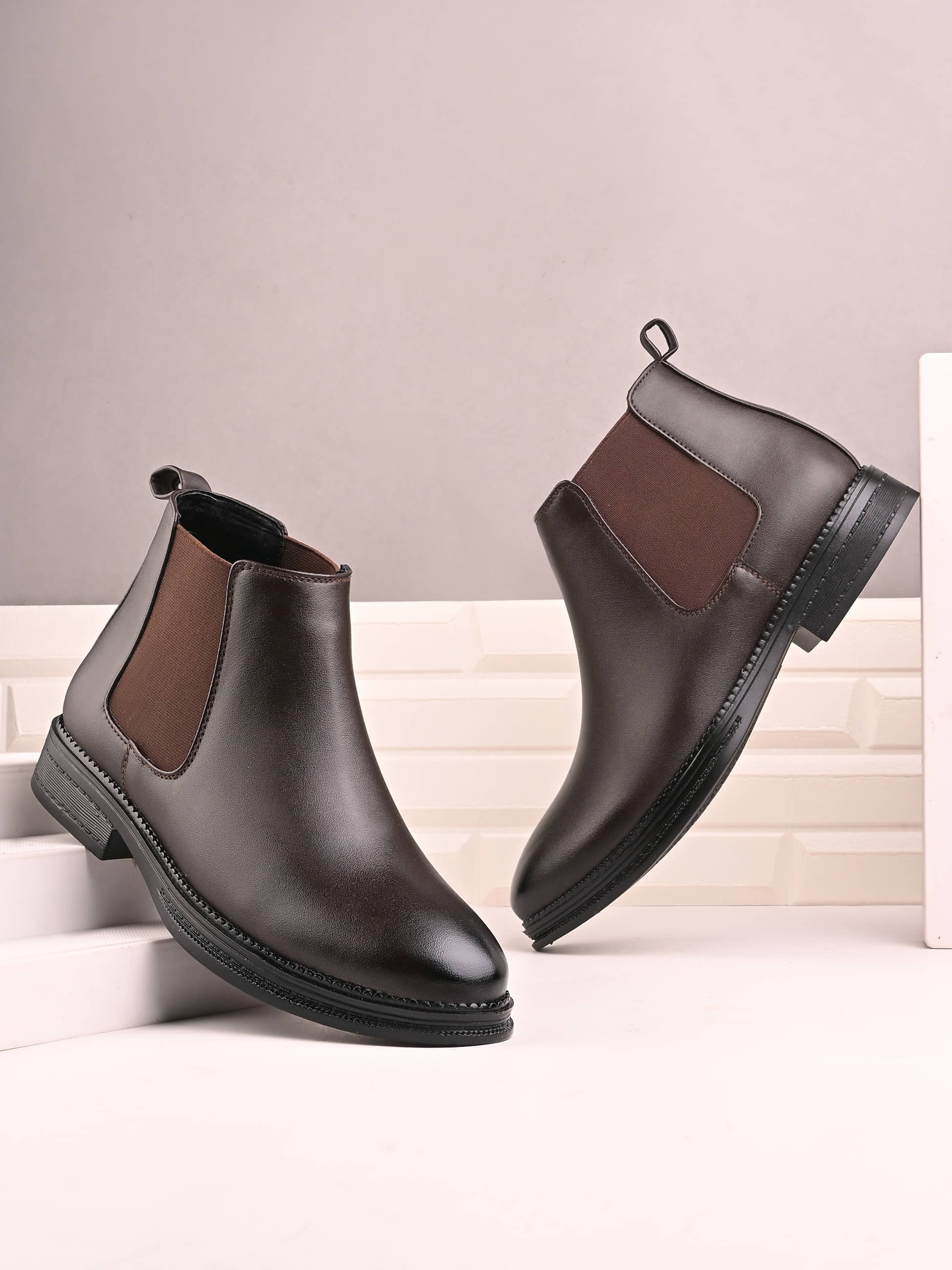 NAAL Brown Men's Chelsea Boots