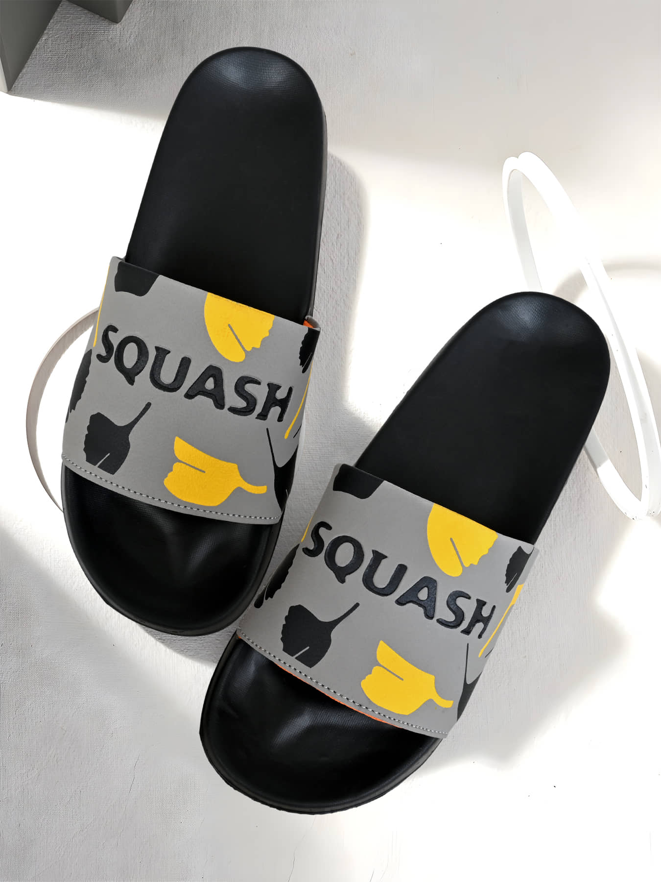 Squash Black Men's Slide Flip Flop