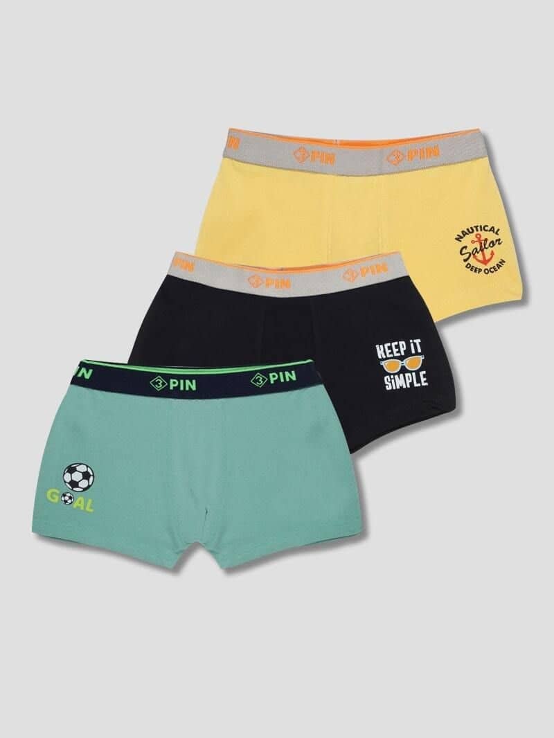 3PIN Pack of 3 Boys Cotton Briefs ( Multicolor 7 ) - Nightwear & Loungewear | Buy online on ZillyBuy