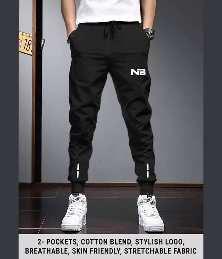 Lieo Trend Black Polyester Blend Men's Trackpants ( Pack of 1 ) - Track Pants | Buy online on ZillyBuy