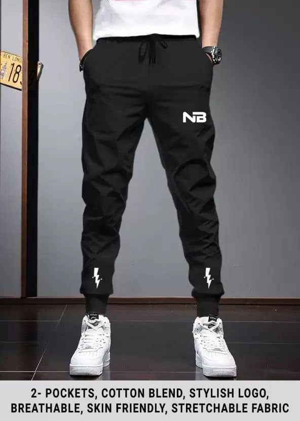 Lieo Trend Black Polyester Blend Men's Trackpants ( Pack of 1 ) - Track Pants | Buy online on ZillyBuy