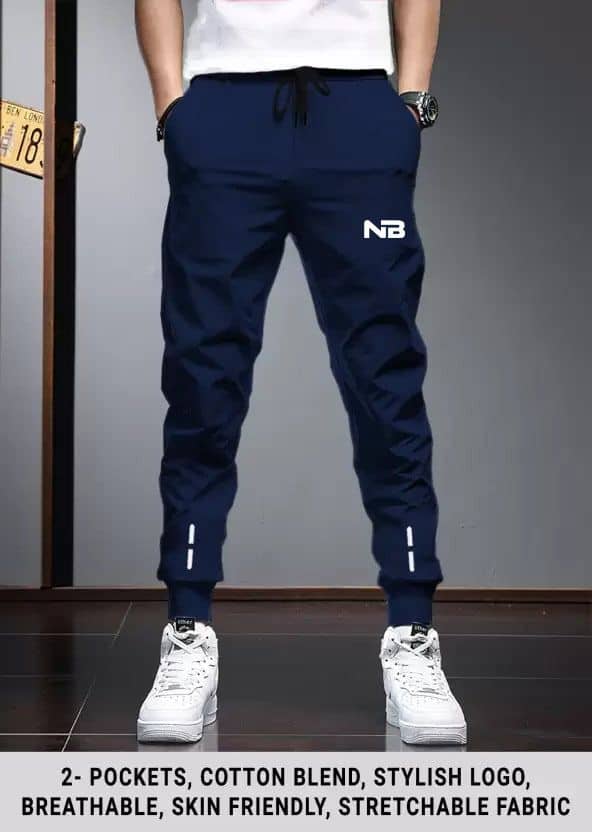 Lieo Trend Indigo Polyester Blend Men's Trackpants ( Pack of 1 ) - Track Pants | Buy online on ZillyBuy