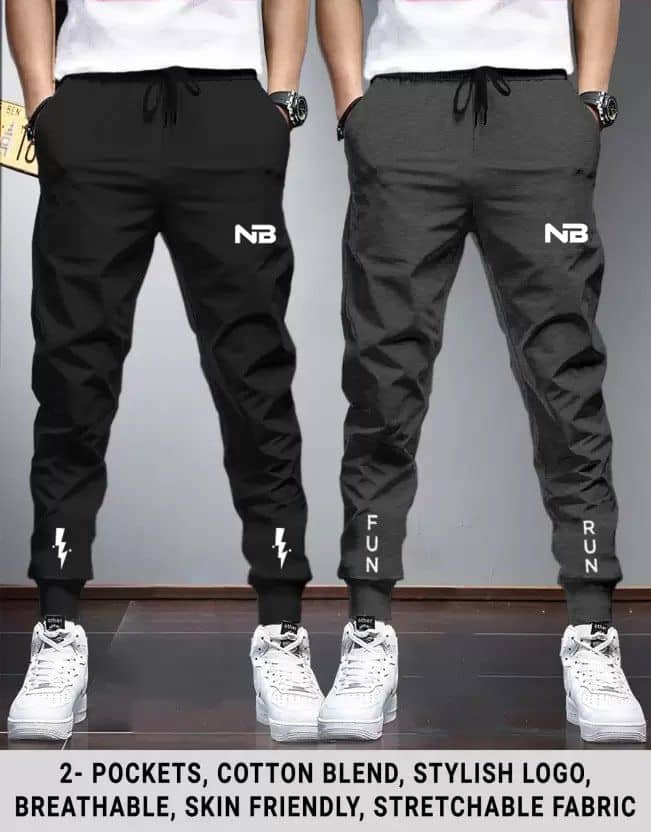 Lieo Trend Multicolor Polyester Blend Men's Trackpants ( Pack of 2 ) - Track Pants | Buy online on ZillyBuy