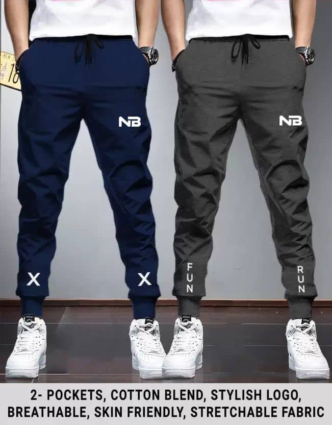 Lieo Trend Multicolor Polyester Blend Men's Trackpants ( Pack of 2 ) - Track Pants | Buy online on ZillyBuy