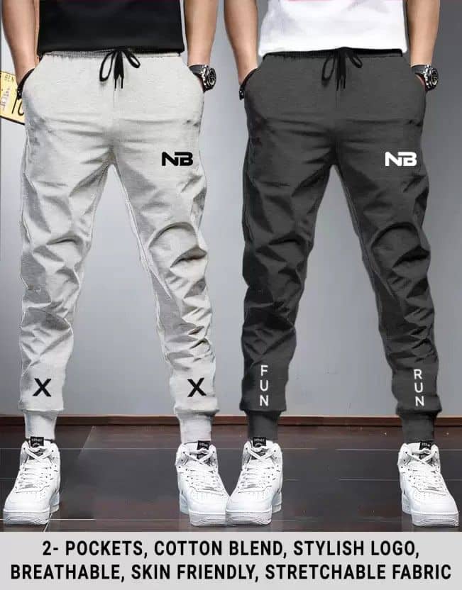 Lieo Trend Multicolor Polyester Blend Men's Trackpants ( Pack of 2 ) - Track Pants | Buy online on ZillyBuy