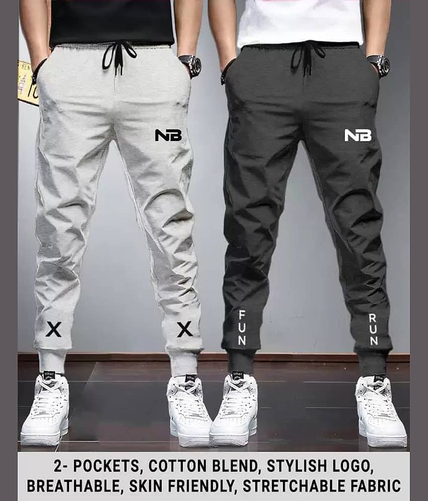Lieo Trend Multicolor Polyester Blend Men's Trackpants ( Pack of 2 ) - Track Pants | Buy online on ZillyBuy