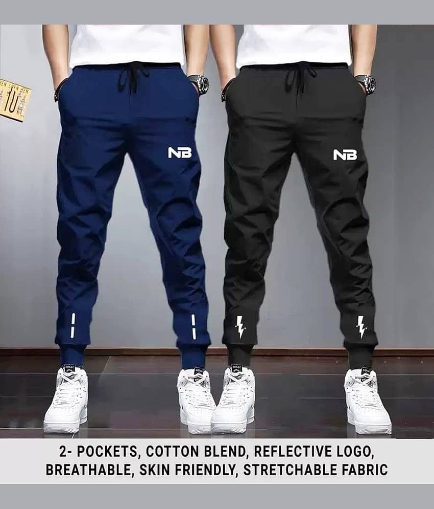 Lieo Trend Multicolor Polyester Blend Men's Trackpants ( Pack of 2 ) - Track Pants | Buy online on ZillyBuy