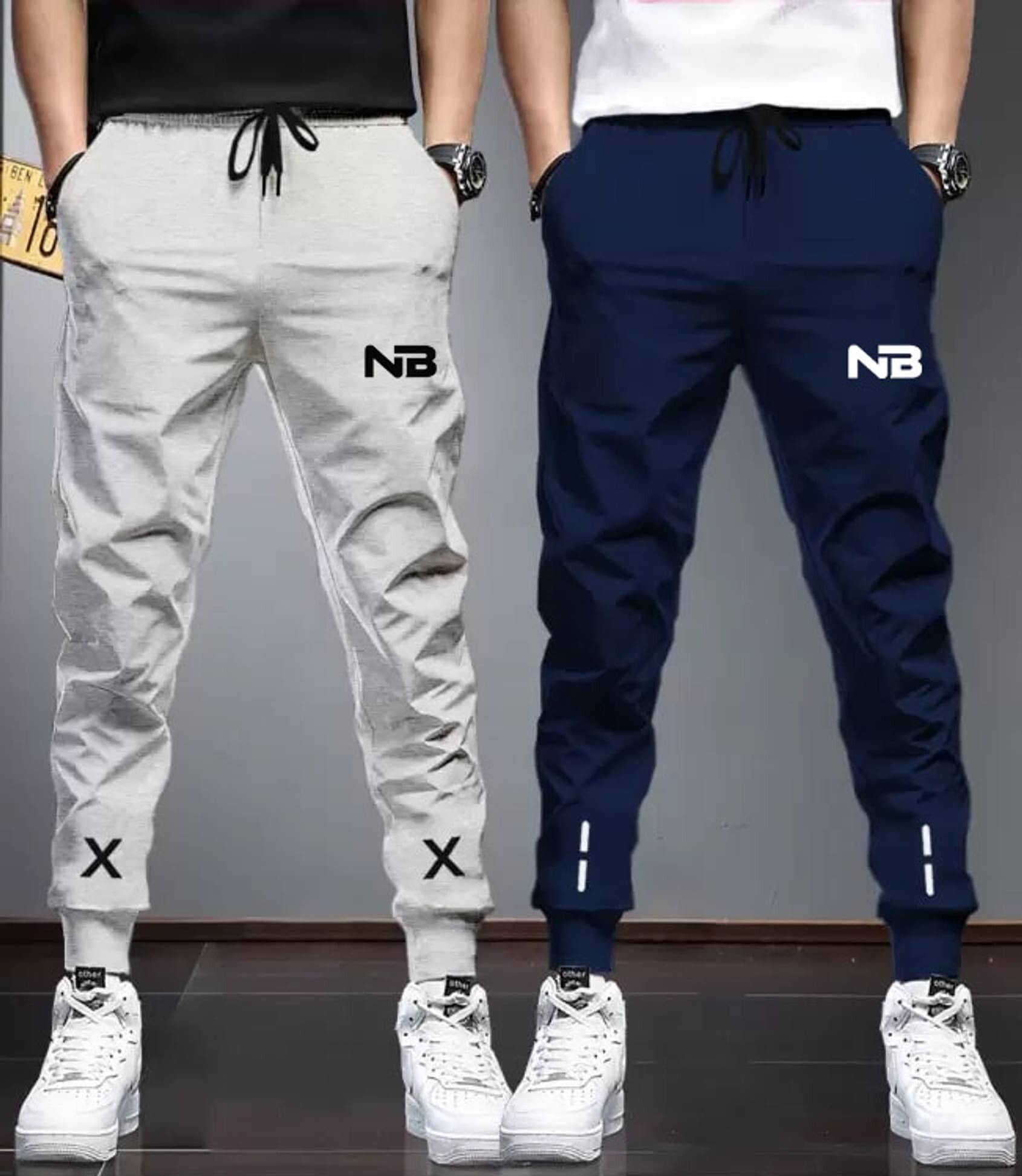 Lieo Trend Multicolor Polyester Blend Men's Trackpants ( Pack of 2 ) - Track Pants | Buy online on ZillyBuy