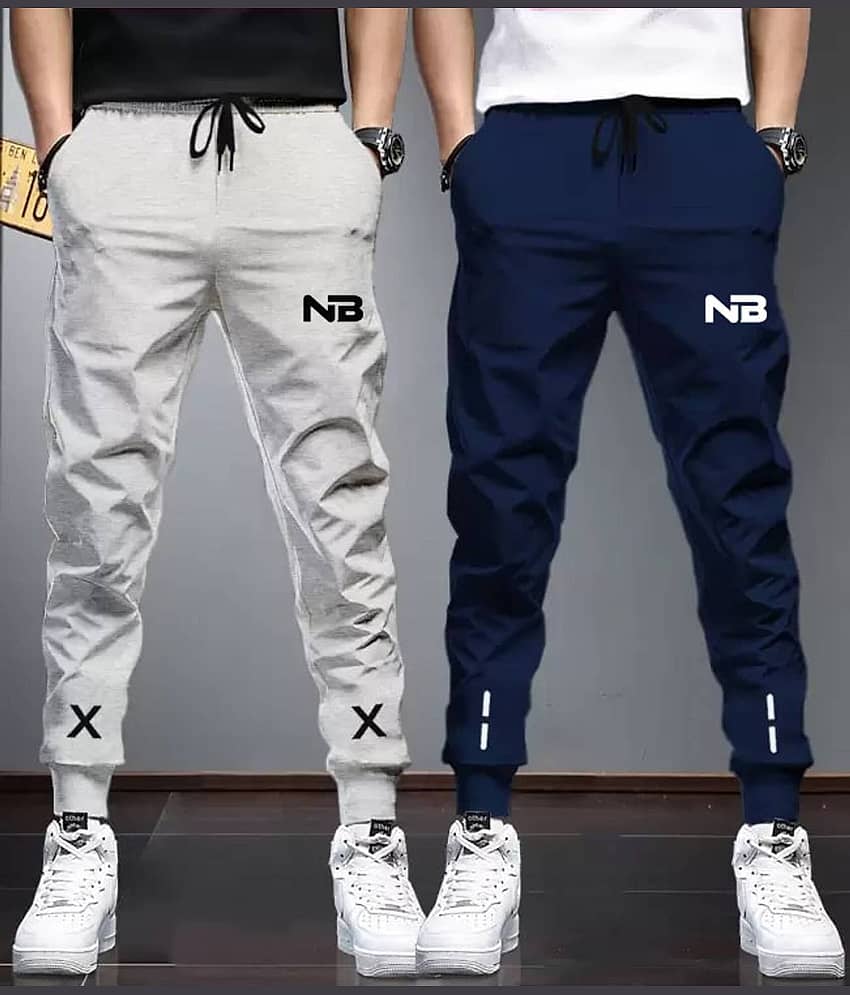 Lieo Trend Multicolor Polyester Blend Men's Trackpants ( Pack of 2 ) - Track Pants | Buy online on ZillyBuy