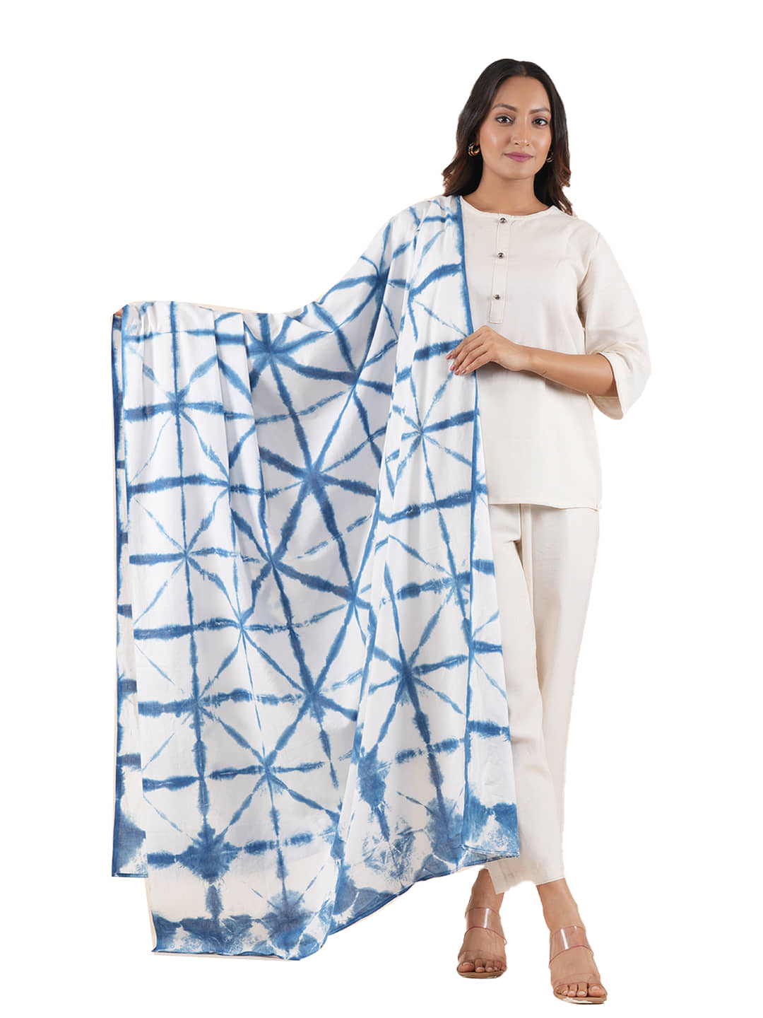 Style 98 Cotton Women Dupatta ( White , Pack of 1 ) - Dupattas & Shawls | Buy online on ZillyBuy