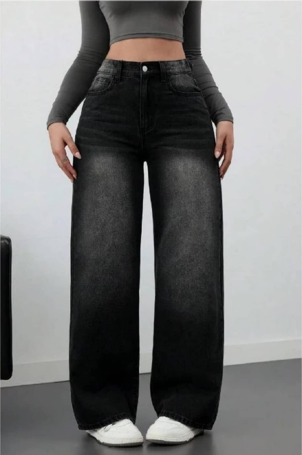 Gazal Fashions Women's Baggy High-Rise Jeans ( Black ) - Jeans | Buy online on ZillyBuy