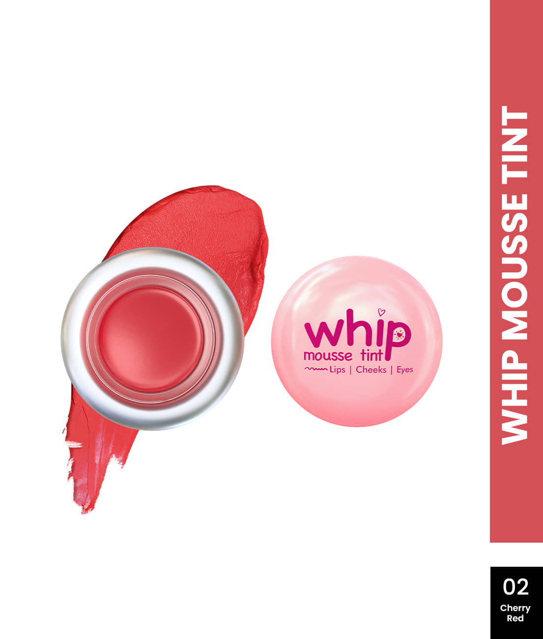 Glam21 Whip Mousse Tint For Eyes & Cheeks Vit-E, Jojoba Oil-Cherry Red Lip Stain 4 G