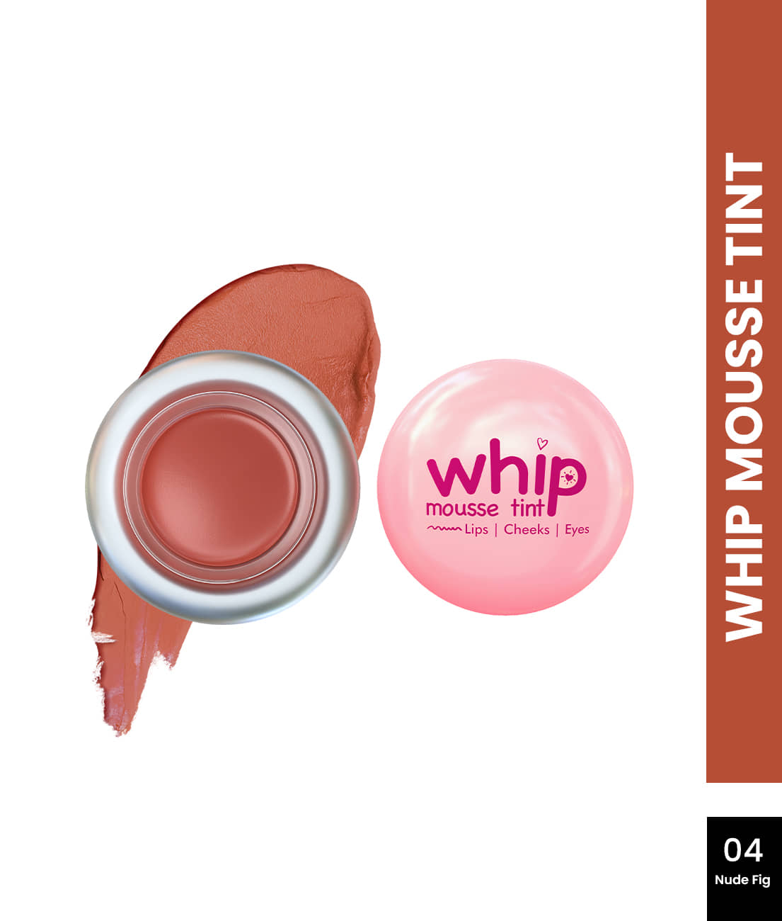 Glam21 Whip Mousse Tint For Eyes & Cheeks Vit-E, Jojoba Oil-Cherry Red Lip Stain 4 G