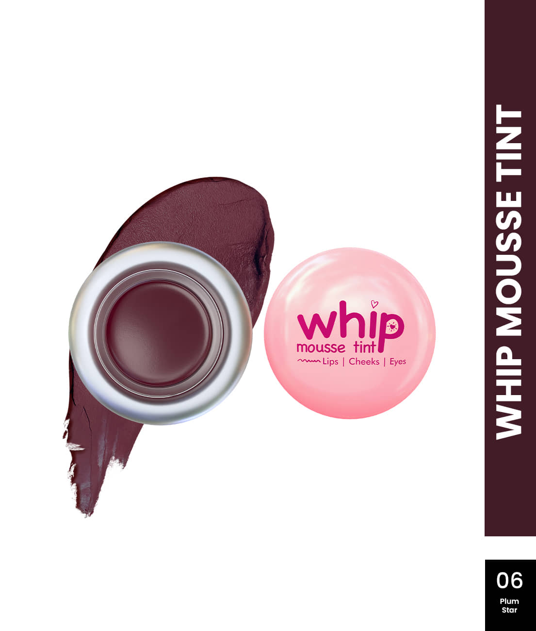 Glam21 Whip Mousse Tint For Eyes & Cheeks Vit-E, Jojoba Oil-Cherry Red Lip Stain 4 G