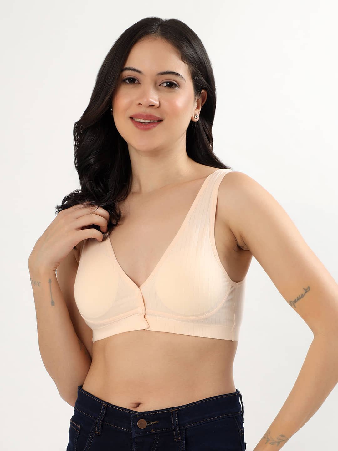 PARKHA Pack of 1 Cotton Removable Padding Maternity Bra For Women ( Pink )