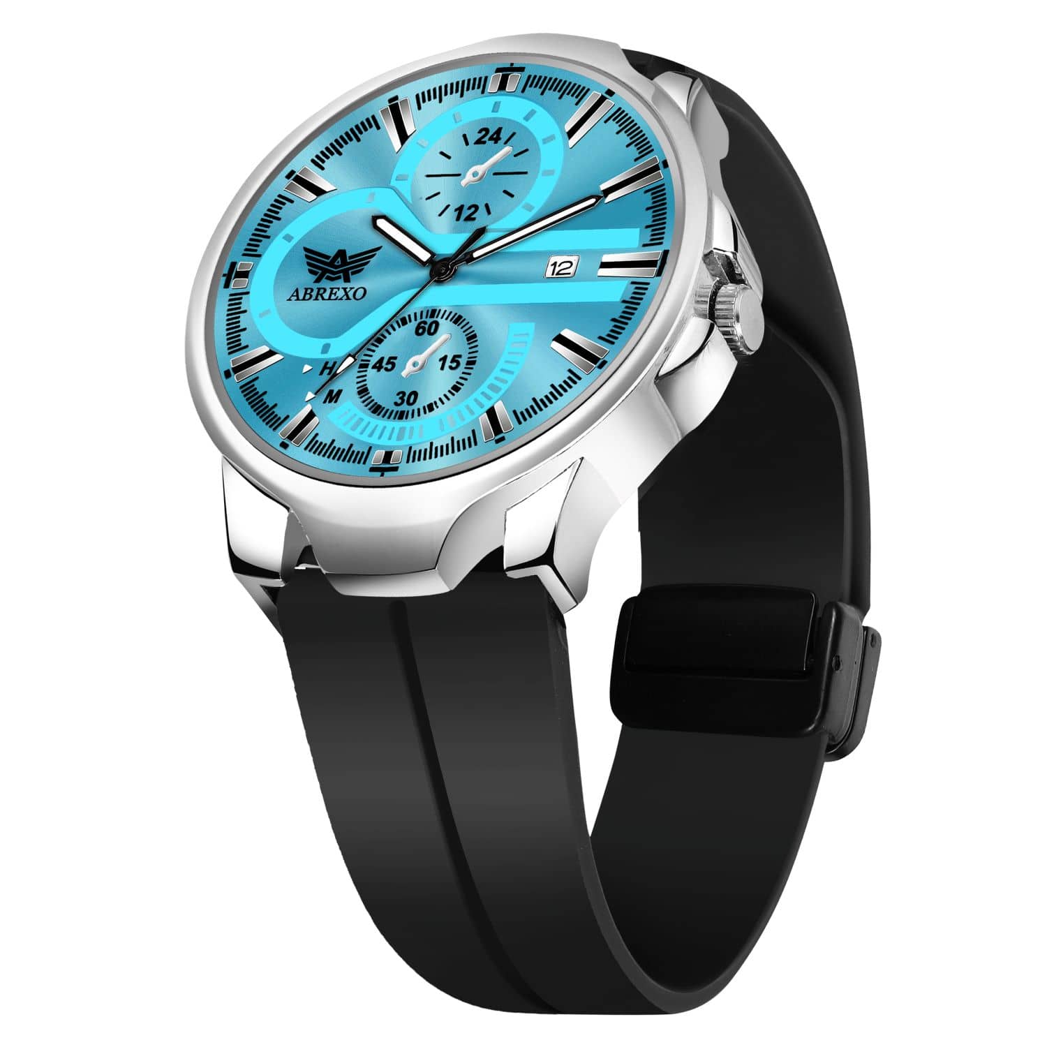 Abrexo Black Silicon Analog Men's Watch
