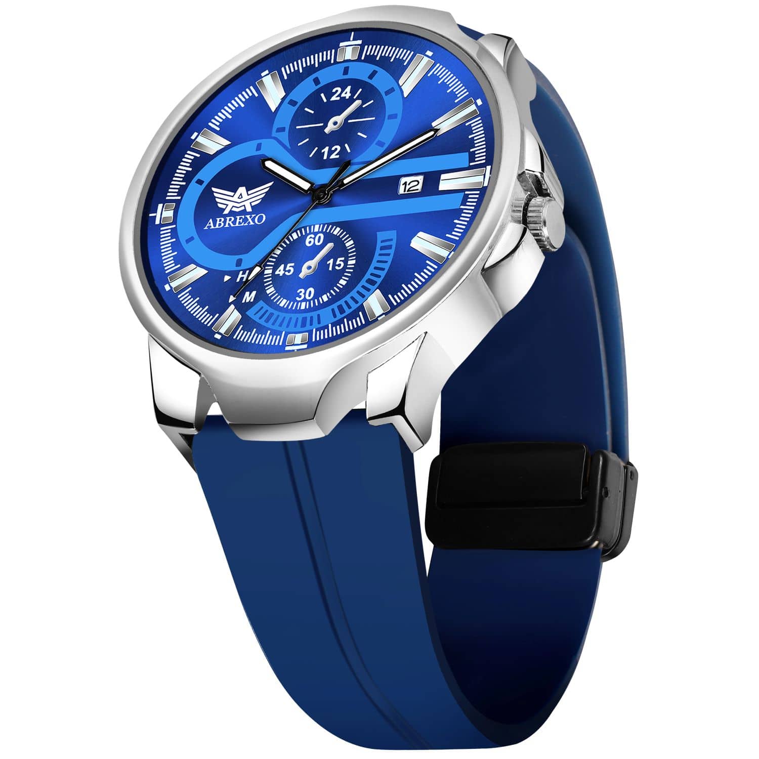 Abrexo Blue Silicon Analog Men's Watch