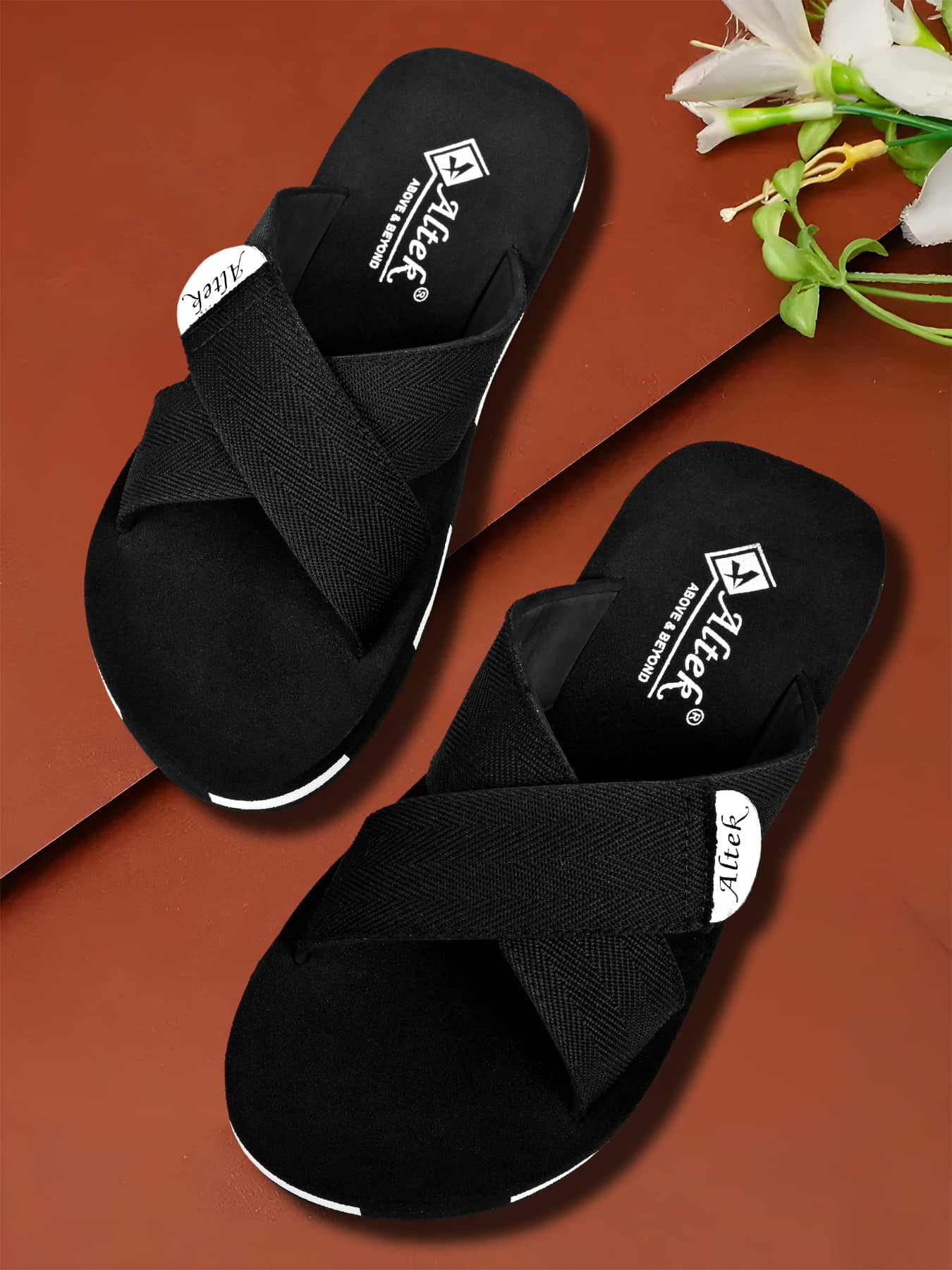 Chappal Wala Black Men's Thong Flip Flop