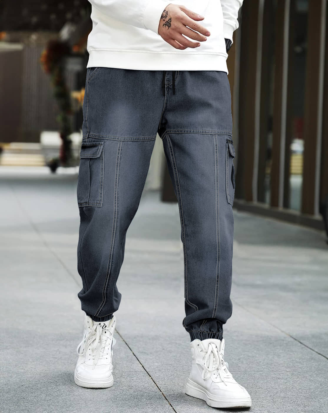 Eyebogler Dyed Men's Jeans - Dark Blue ( Pack of 1 ) - Jeans | Buy online on ZillyBuy