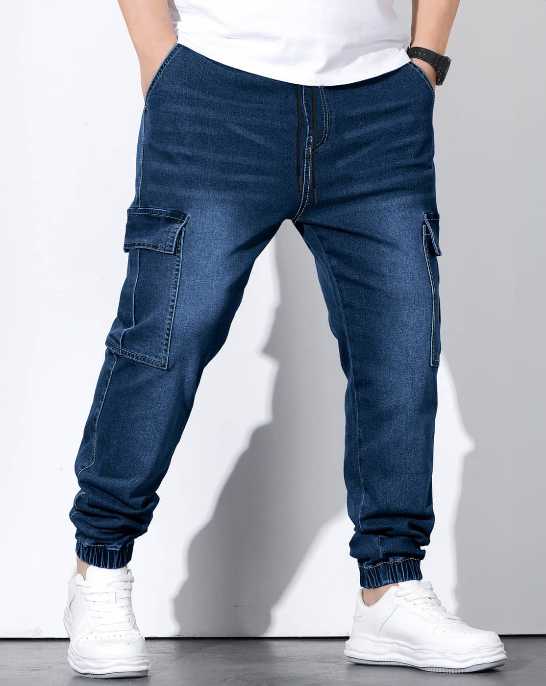 Eyebogler Dyed Men's Jeans - Navy Blue ( Pack of 1 ) - Jeans | Buy online on ZillyBuy