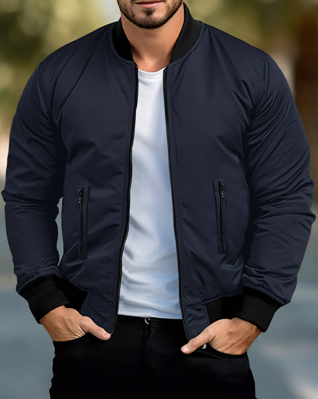Eyebogler Polyester Men's Casual Jacket - Navy ( Pack of 1 ) - Jackets & Coats | Buy online on ZillyBuy