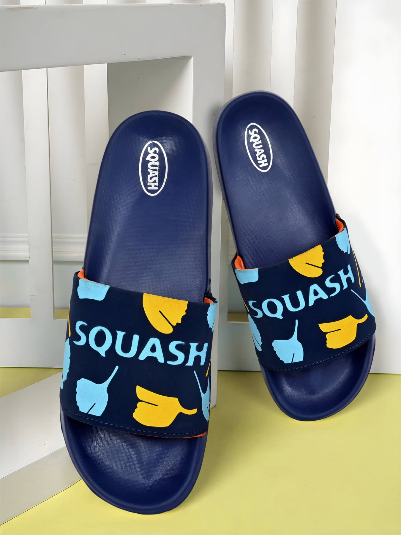Squash Blue Men's Slide Flip Flop