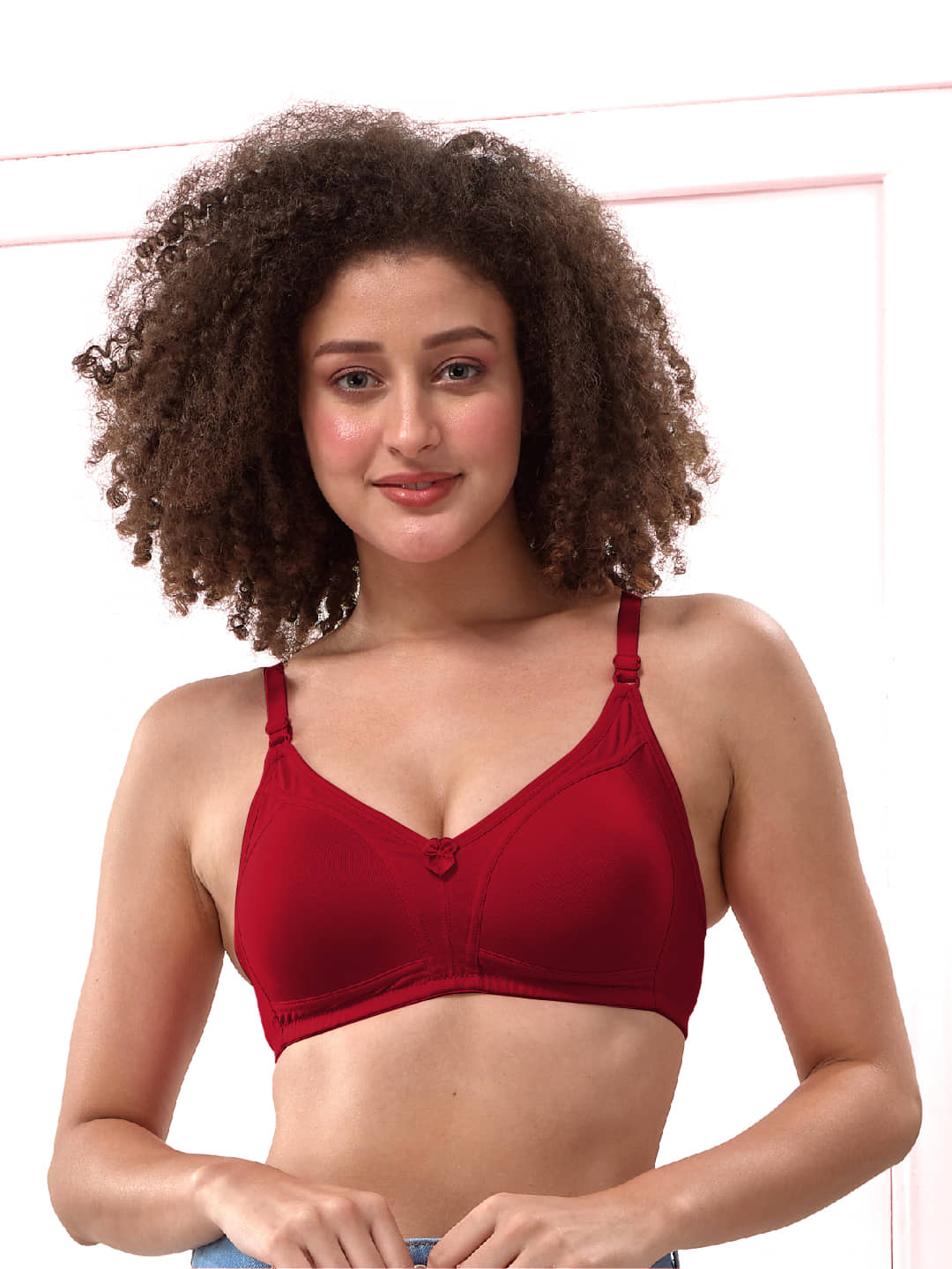 LYRA Pack of 1 Cotton Heavily Padded Everyday Bra For Women ( Red )