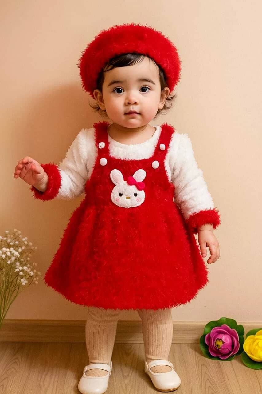 APNA COLLECTION Pack of 1 Baby Girls Woollen Dress ( Blue )