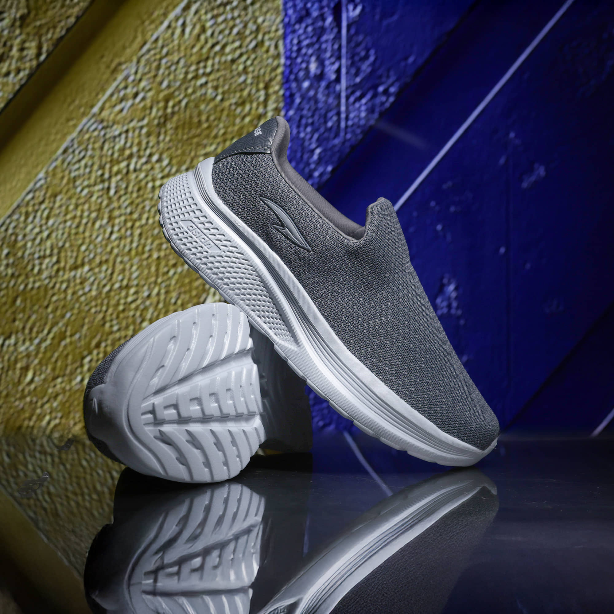 ASIAN WONDERWALK-03 Dark Grey Men's Slip-on Shoes - Casual Shoes | Buy online on ZillyBuy