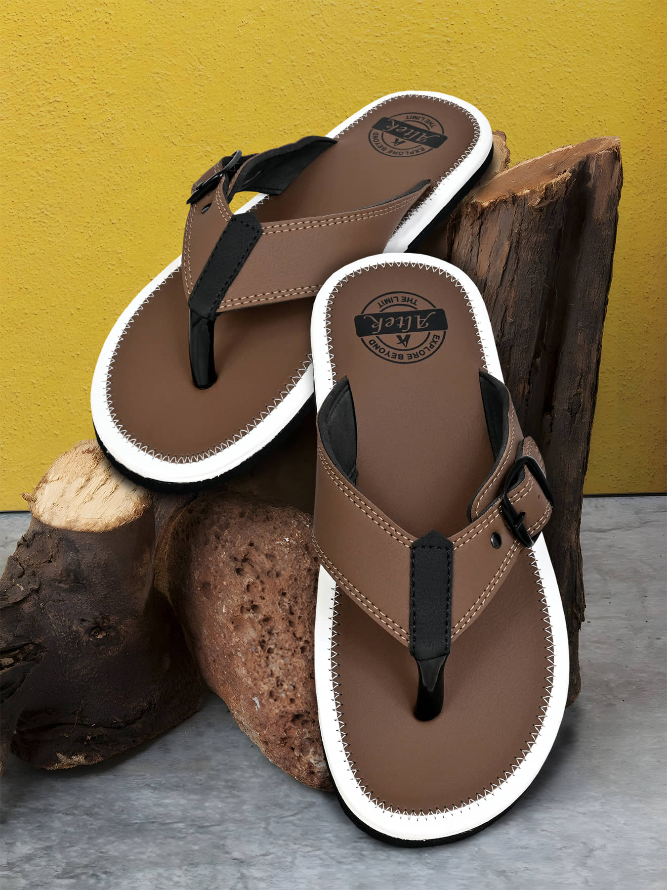 Chappal Wala Brown Men's Thong Flip Flop