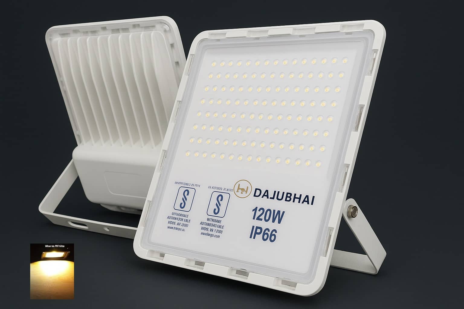 DAJUBHAI Warm White 120w Watts Flood Light ( Pack of 1 )