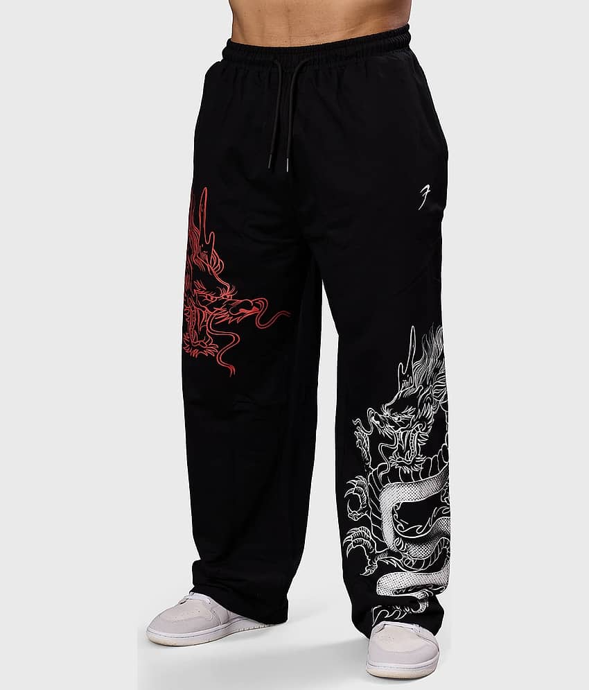 Fuaark Black Cotton Men's Sports Trackpants ( Pack of 1 ) - Track Pants | Buy online on ZillyBuy