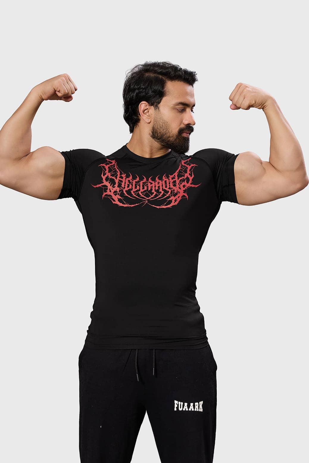 Fuaark Multi Polyester Slim Fit Men's Compression T-Shirt ( Pack of 1 )