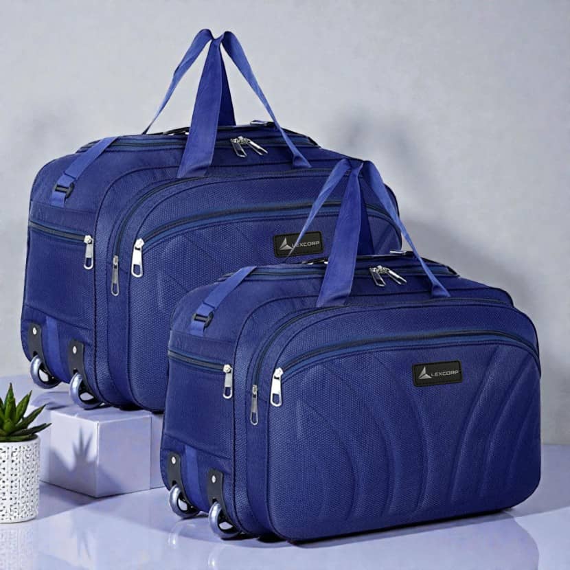 LEXCORP 55 Ltrs Purple Polyester Duffle Bag