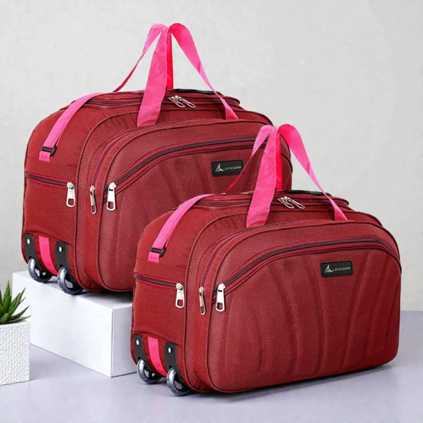 LEXCORP 55 Ltrs Purple Polyester Duffle Bag