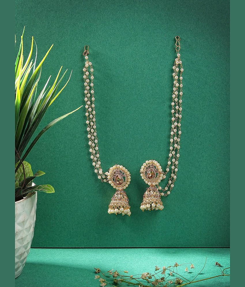 Sukkhi White Jhumki Earrings ( Pack of 2 ) - Earrings | Buy online on ZillyBuy