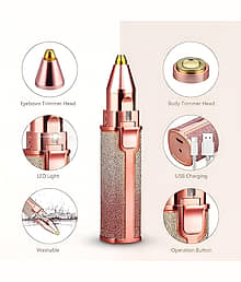 VTHIN BALWLES Pink Cordless Nose Trimmer With 45 minutes Runtime