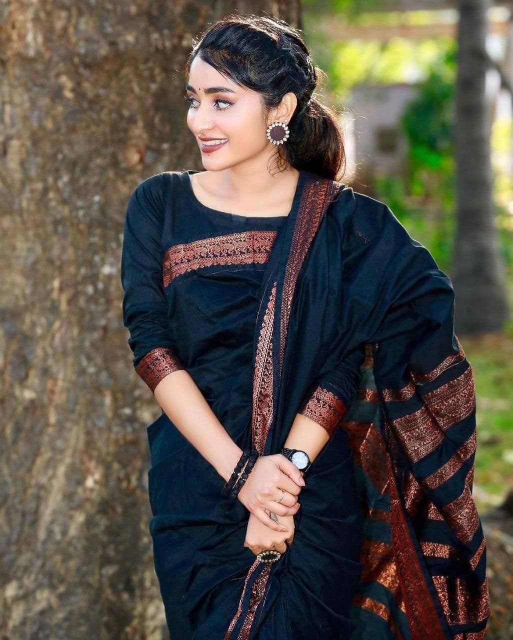 fab woven Art Silk Woven Design Banarasi saree With Unstitched Blouse Piece ( Green ) - Sarees | Buy online on ZillyBuy