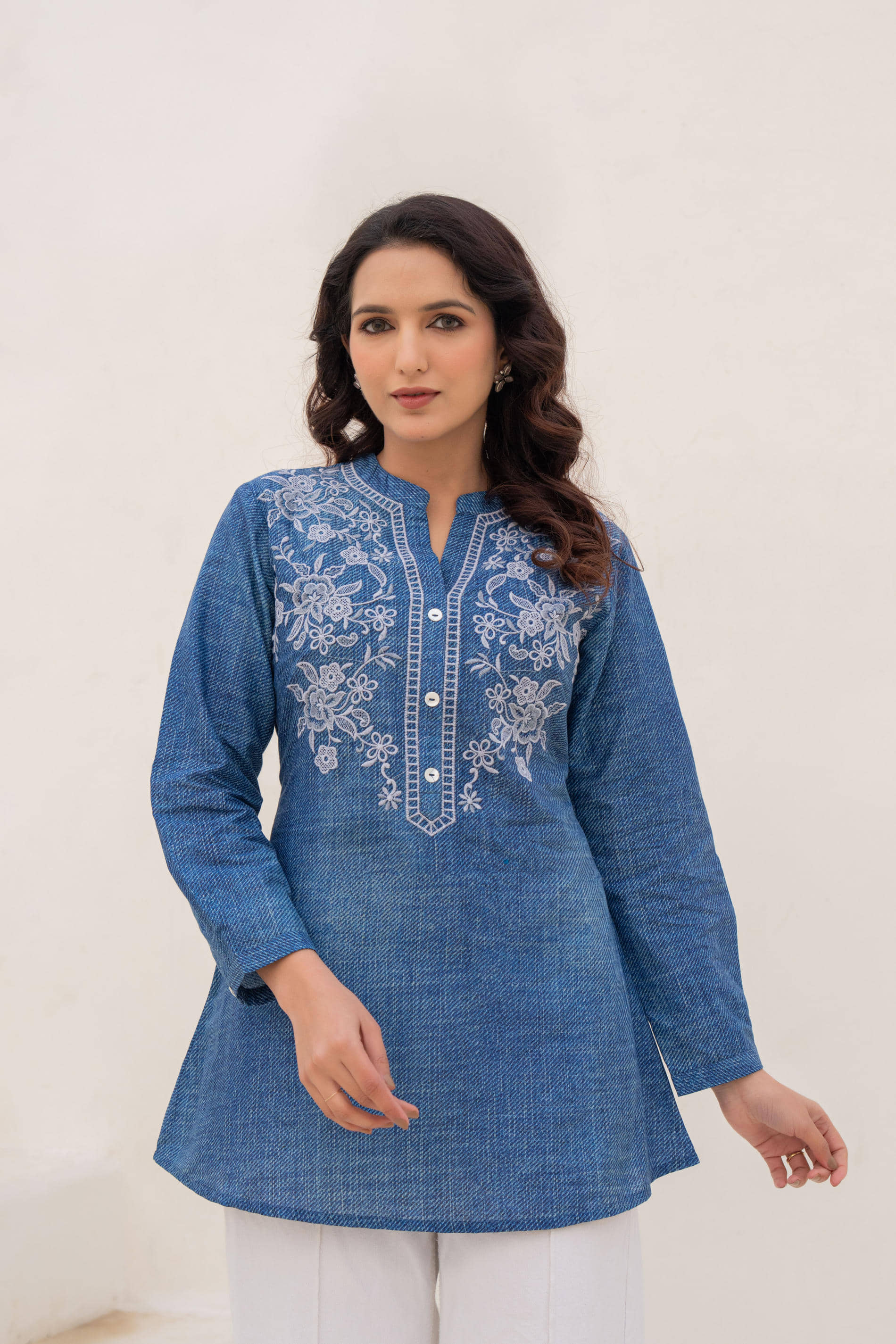Juniper Women's Cotton Tunic ( Blue )