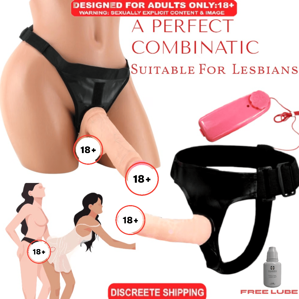 Hollow Strap-On Harness Lesbian Dildos with Panties