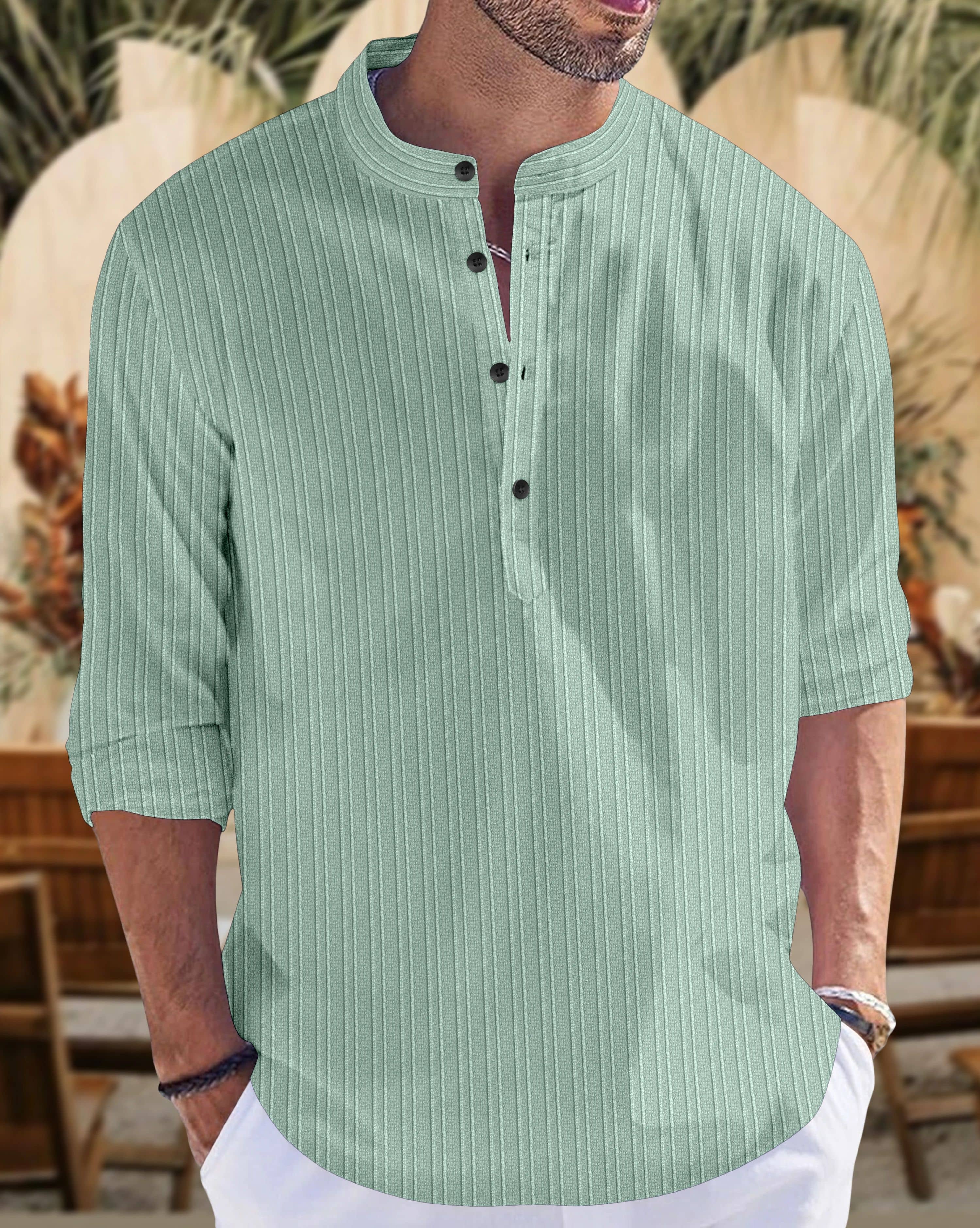 Nofilter Silk Striped Regular Kurta For Men ( Beige ) - Kurtas & Kurta Sets | Buy online on ZillyBuy