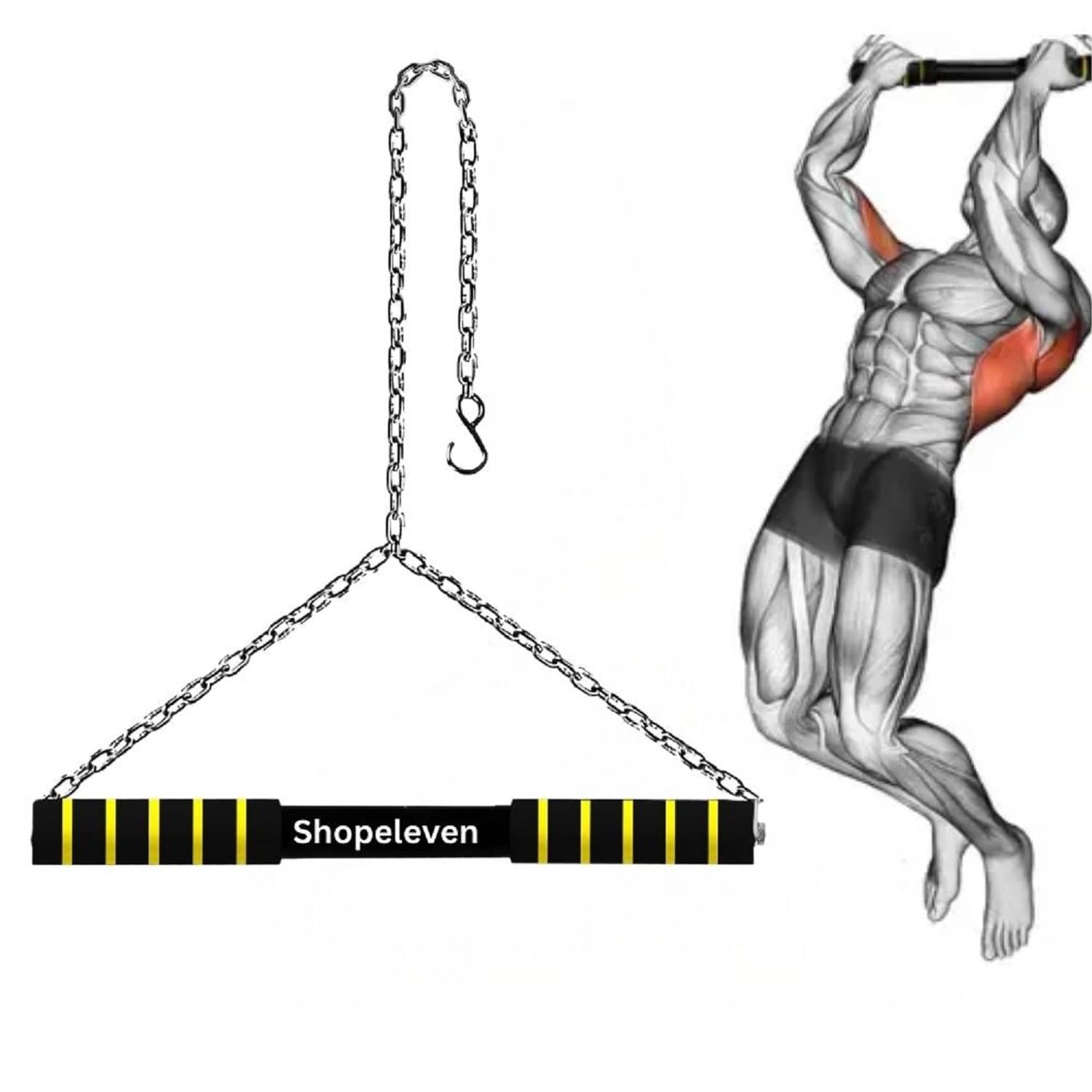 Shopeleven Height Increase Pull-Up Bar for Men Kids Boys Adults Hanging Rod for Height Growth, Trapeze Bar, and Home Gym Equipment for Kids’ Exercise(Yellow) - Sports and Fitness Equipment | Buy online on ZillyBuy